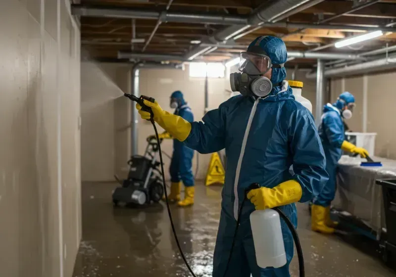 Basement Sanitization and Antimicrobial Treatment process in Citrus Heights, CA