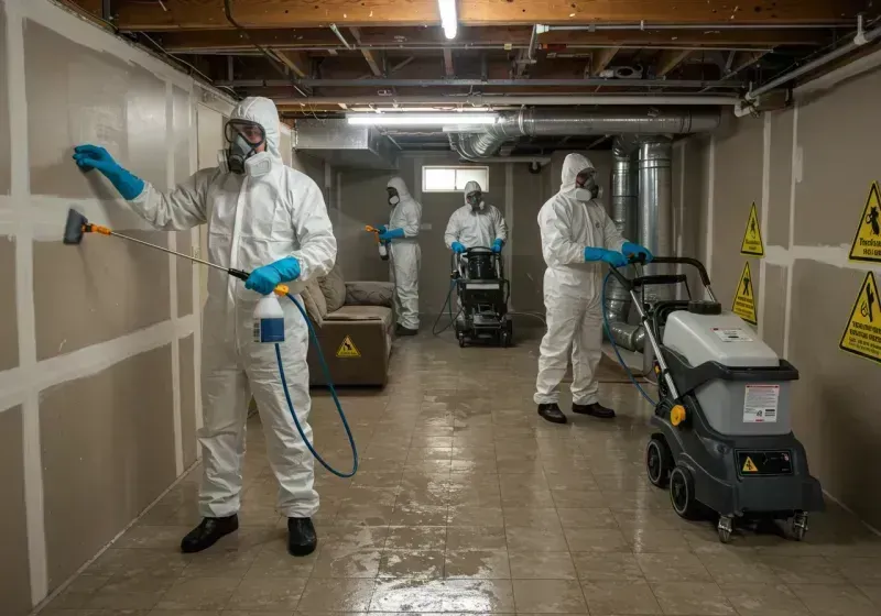 Basement Moisture Removal and Structural Drying process in Citrus Heights, CA